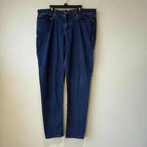 Eileen Fisher Jeans Ankle Medium Wash‎ Organic Cotton Blend Women's 16